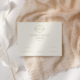 Tarjeta De Confirmación De Asistencia Romantic Baroque Ornate Frame Wedding