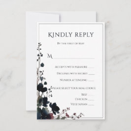 Tarjeta De Confirmación De Asistencia Romantic Floral Wedding Soft Elegant