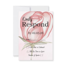 Rosa de acuarela rosa de rubor romántico