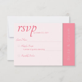 Tarjeta De Confirmación De Asistencia Rosa Rosa Para Siempre Comienza Elegante Boda Simp