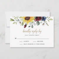 Rosas de Borgoña Girasoles Boda Rústica Azul Marin