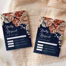 Rosas de Terracota Naranja Quemada Boda Naval