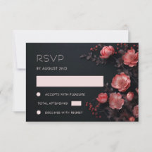 Rosas Flores Silvestres Bodas Oscuras 3D