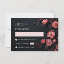 Rosas Flores Silvestres Bodas Oscuras 3D