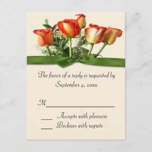 Tarjeta De Confirmación De Asistencia Rose Bouquet Response Card