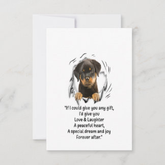 Tarjeta De Confirmación De Asistencia Rottweiler Puppy  Could Give You Any Funny Gifts