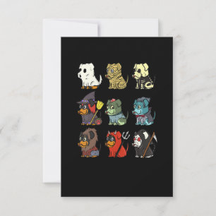 Tarjeta De Confirmación De Asistencia Rottweiler Scary Costumes Divertido regalo de Perr