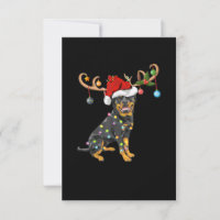 Rottweiler Xmas Gift Santas Reindeer Rottweiler