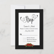 RSVP, colección de rosas rojas/negro/rojo