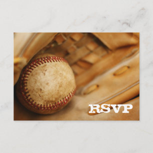 Tarjeta De Confirmación De Asistencia RSVP, tema de béisbol