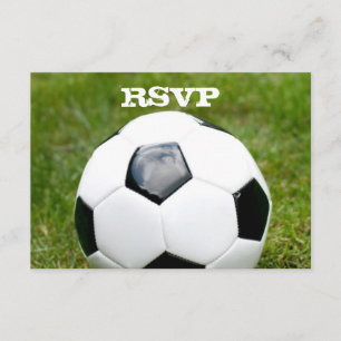 Tarjeta De Confirmación De Asistencia RSVP, tema de fútbol