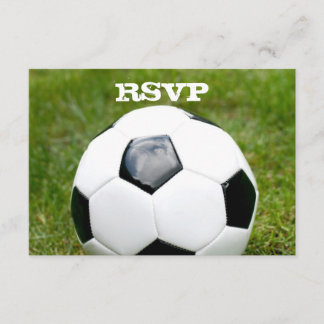 Tarjeta De Confirmación De Asistencia RSVP, tema de fútbol