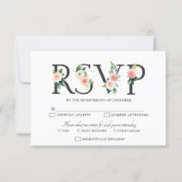 Rubor Pink Florals Boda botánico moderno