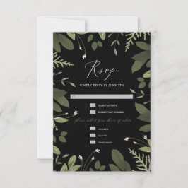 Tarjeta De Confirmación De Asistencia Salvaje y verde