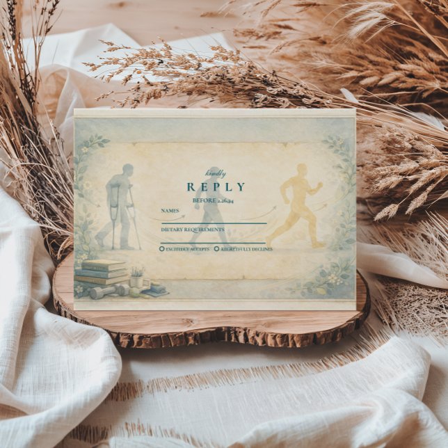 Tarjeta De Confirmación De Asistencia Scholarly Physical Therapy Graduation (Subido por el creador)