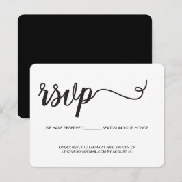 Tarjeta De Confirmación De Asistencia Script simple sin correo Personalizado de asientos