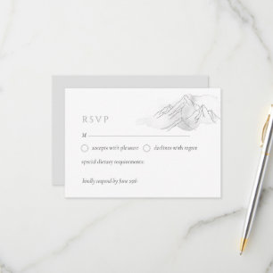 Tarjeta De Confirmación De Asistencia Sencilla acuarela Boda natural elegante