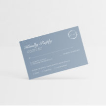 Sencilla hoja Minimalista con un monograma azul tu