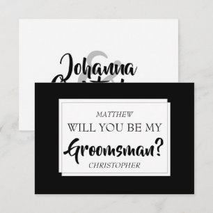 Tarjeta De Confirmación De Asistencia ¿Serás Mi Tarjeta Groomsman?