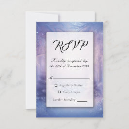 Tarjeta De Confirmación De Asistencia Serenade de nieve de invierno de Lavender