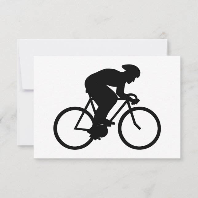 Tarjeta De Confirmación De Asistencia Silhouette ciclista. (Anverso)