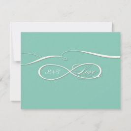 Tarjeta De Confirmación De Asistencia Símbolo infinito Rótulo Boda de amor infinito conj