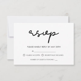 Tarjeta De Confirmación De Asistencia Simple