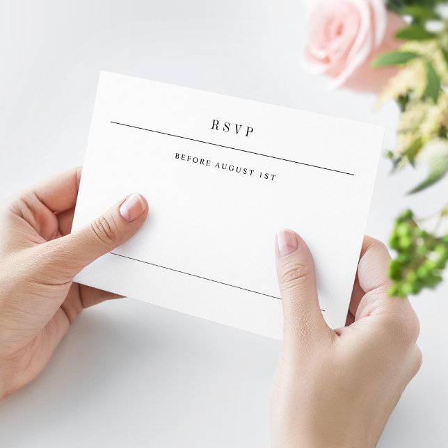 Tarjeta De Confirmación De Asistencia Simple Serif Moderno Typography Boda (Subido por el creador)