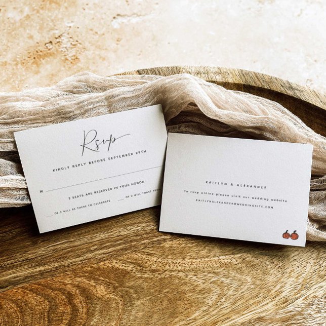 Tarjeta De Confirmación De Asistencia Simple | Un Boda de conteo de invitados (Subido por el creador)