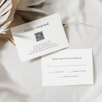 Simple y moderno código tradicional y QR