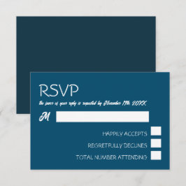 Tarjeta De Confirmación De Asistencia Simplemente Boda Moderna y Tendenciosa