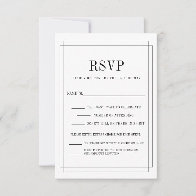 Tarjeta De Confirmación De Asistencia simplemente enamorada (Anverso)