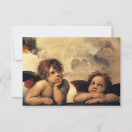 Tarjeta De Confirmación De Asistencia Sistine Madonna Angels por Raphael Boda