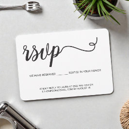 Tarjeta De Confirmación De Asistencia Sitio web de boda moderno minimalista elegante