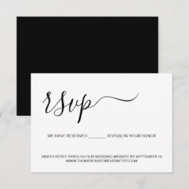 Tarjeta De Confirmación De Asistencia Sitio web del Boda de asientos reservados de scrip