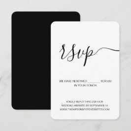 Tarjeta De Confirmación De Asistencia Sitio web del Boda de asientos reservados minimali