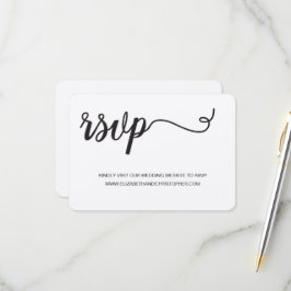 Tarjeta De Confirmación De Asistencia Sitio web del boda del generador de código QR de s