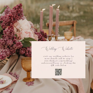 Tarjeta De Confirmación De Asistencia Sitio Web sencillo de código QR para Bodas de Rubo