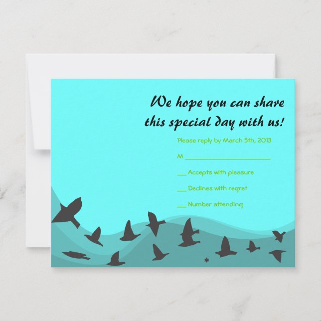 Tarjeta De Confirmación De Asistencia SOARDS Bar o Bat Mitzvah Reply Card (Anverso)