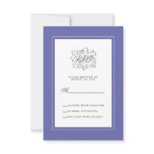 Sobre de boda elegante azul pervinca Chic