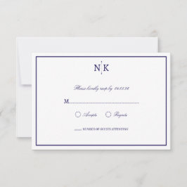 Tarjeta De Confirmación De Asistencia Sofisticado y Clásico