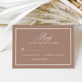 Tarjeta De Confirmación De Asistencia Soft Mocha Taupe | Luxe Neutral Wedding