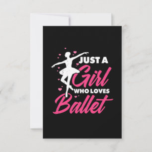 Tarjeta De Confirmación De Asistencia Solo un Chica que ama el baile ballet