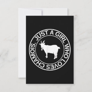 Tarjeta De Confirmación De Asistencia Solo Una Chica Que Ama El Regalo Chamois Para La C