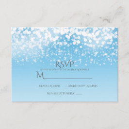 Tarjeta De Confirmación De Asistencia Sparkling Lights Romántico País de las Maravillas