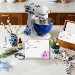 Tarjeta De Confirmación De Asistencia Special Recipe Chinoiserie Pink Card