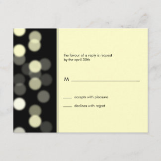 Tarjeta De Confirmación De Asistencia Spotlight Bar/Bat Mitzvah Reply Card