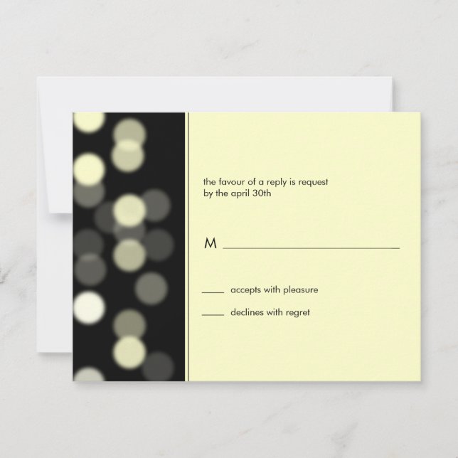 Tarjeta De Confirmación De Asistencia Spotlight Bar/Bat Mitzvah Reply Card (Anverso)