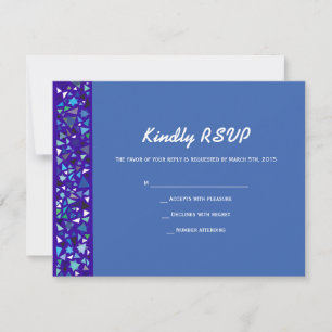 Tarjeta De Confirmación De Asistencia STAR WALL Bar Bat Mitzvah Reply