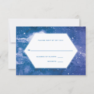 Tarjeta De Confirmación De Asistencia Stardust Cosmic Violet Boda